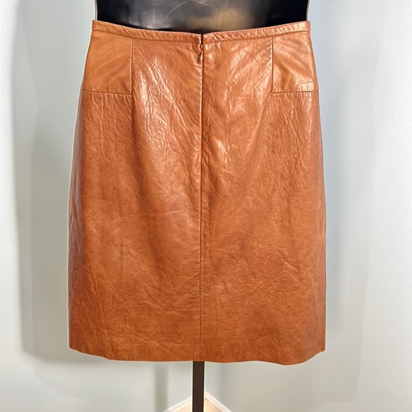 3.1 Phillip Lim Cognac Leather Skirt - Picture 4 of 10